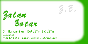 zalan botar business card